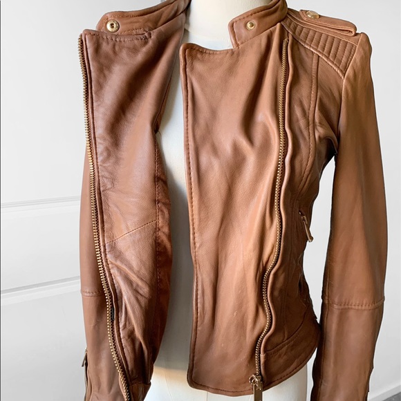 ZARA Women's Leather Biker Jacket - Picture 11 of 15